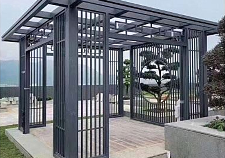 Square Aluminum Louvered Pergola for Garden Shade