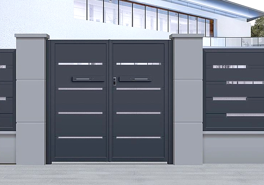 Modern Aluminum Courtyard Gate for Villa Garden