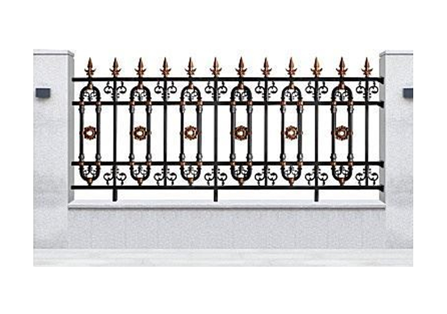 Symmetrical Scrollwork Villa Aluminum Fence