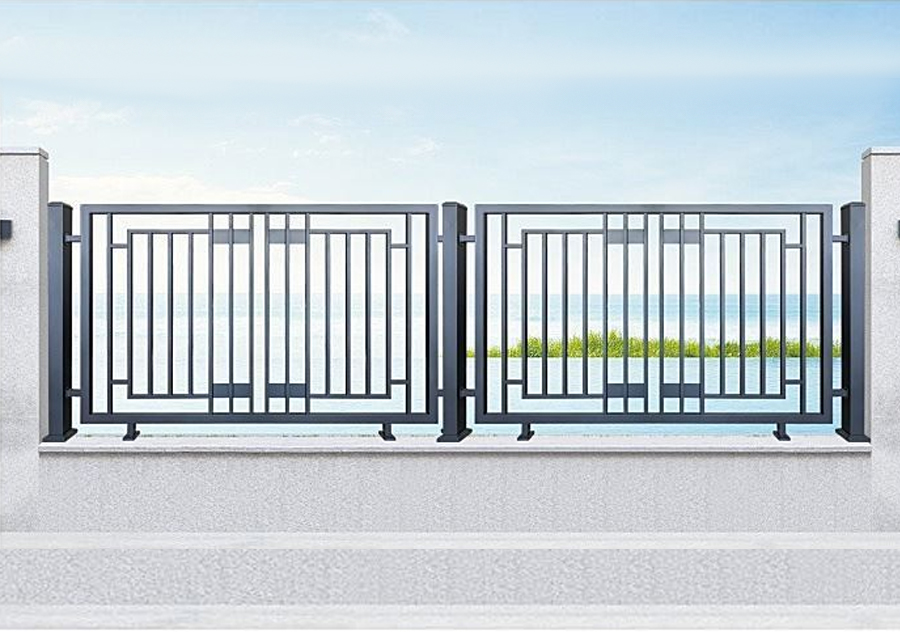 Geometric Pattern Aluminum Fence for Modern Villa