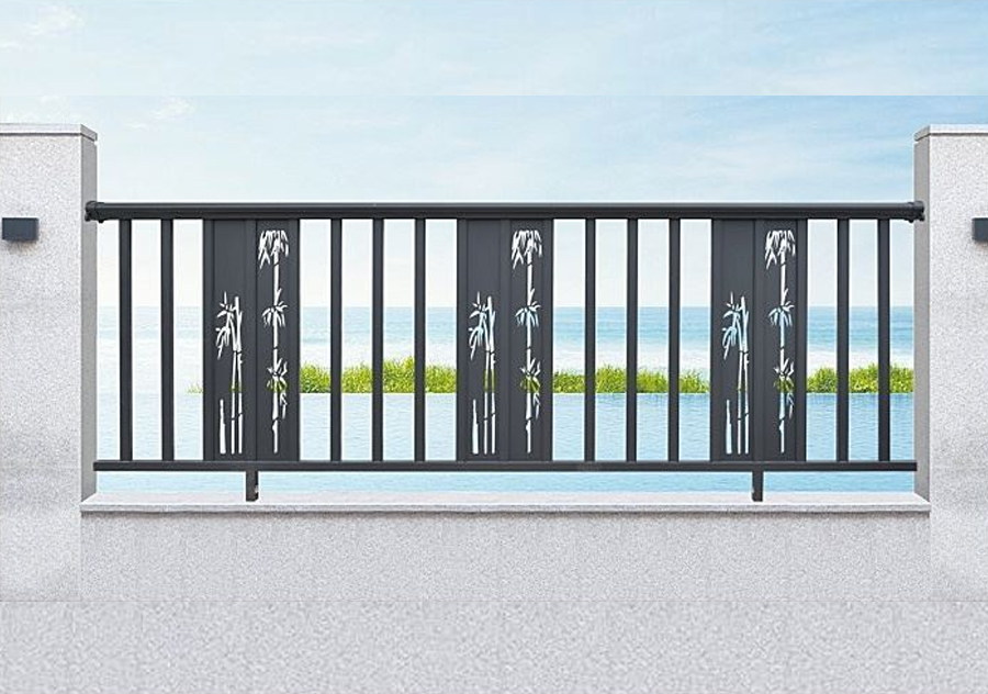 Aluminum alloy bamboo-patterned guardrail